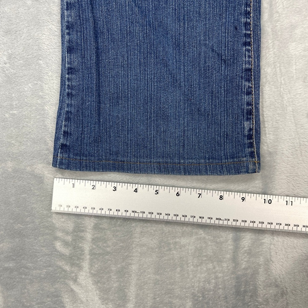 Just Cavalli Jeans Womens 31x30 Blue Denim Faded Mid Rise Low Waist Flare Leg - Picture 11 of 11